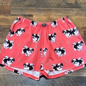 Comfies brand Shih Tzu pajama shorts